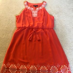 Sequin Hearts Girls Orange sleeveless dress size14